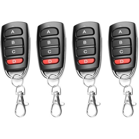 4 STK Universal Garageport Fjernbetjening 433MHz til Elektriske Porte