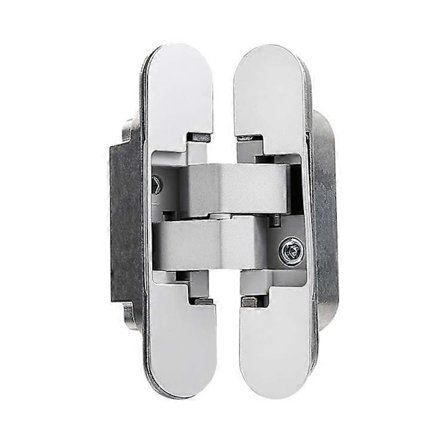 Skjult hængsel til døre, sæt med 2 skjulte hængsler til tunge døre, 40 kg belastning, 180° åbning, Zamak