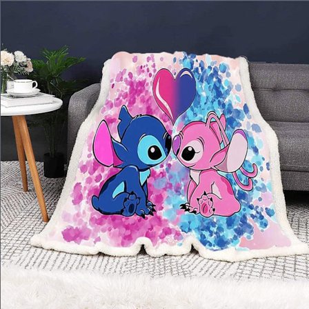 3D digitaltrykt tæppe, Stitch lammeuld fleece tykt tæppe, børnetæppe med aircondition