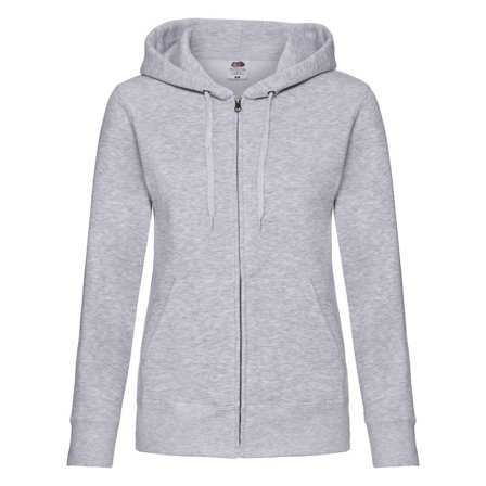 FRUIT OF THE LOOM Zip Hoodie dam gråmelange 2XL - Lyreco - Yrkeskläder - Tröjor och Sweatshirts - Zip-tröjor