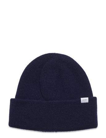 Wayne Recycled Wool Beanie Accessories Headwear Beanies Blå Les Deux