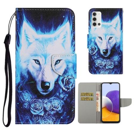 Wonderland Samsung Galaxy A22 4g Flip Etui - Hvid Ulv White