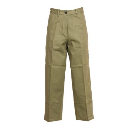Nine In The Morning, Straight Trousers Groen, Dames, Maat:W28