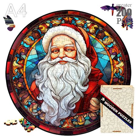 Puiset lelut Montessori Lumimies Joulu Hirvi Puinen Palapeli Puulaatikolla 3D Palapelit Aikuisille Koulutuksellinen