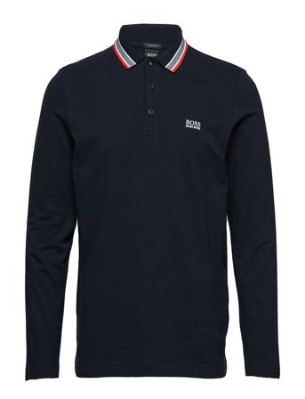 Plisy Polos Long-sleeved Blå BOSS