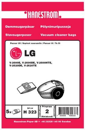 HANESTRÖM Dammsugarpåsar LG V-2620DE