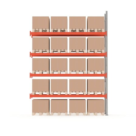 Pallet racking ULTIMATE, add-on, 5000x3600x1100 mm, 20 x 500 kg pallets