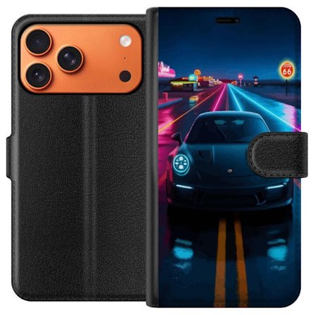 Kompatibelt Plånboksfodral till Apple Apple iPhone 17 Pro Max Sportbil Neon Bil Racing Drift