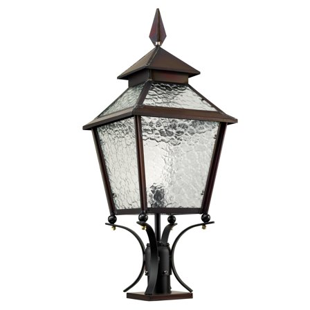 Westal Eriksberg fodlygte 775 x 306 mm, kobber, katedralglas, Belysning