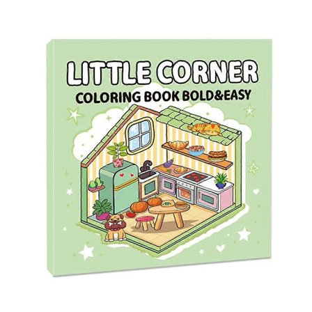 Little Corner Sød Behagelig Malebog for Voksne og Teenagere Med Bedårende Væsner i Hyggelig Hy
