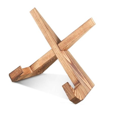 Kokebokstativ i tre, multifunksjonelt oppskriftsbokstativ for skrivebord og benkeplate