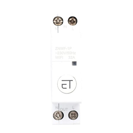 Intelligent WiFi Strømbryter Fjernkontroll Bryter 1P 32A AC230V IP20 Fordelingsboks