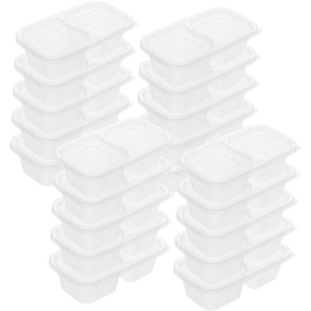 10-100 stk lunsjboks og snackboks med lokk og skje, gjenbrukbare BPA-frie matbokser