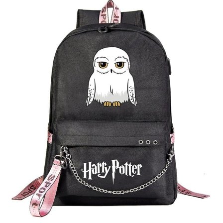 Harry Potter Ryggsekk for Tenåringer - Trendy Skolesekk for Gutter og Jenter - Tegneseriedesign med Stor Kapasitet for Reise - Studenter Casual