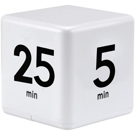 Kvadratisk køkkentimer til tidsstyring og nedtælling 25-5-45-15 minutter