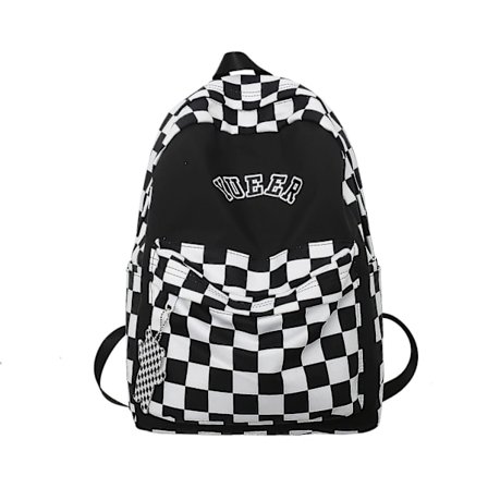 Raw Girls Ins Simple Checkerboard Galler Lättviktsryggsäck