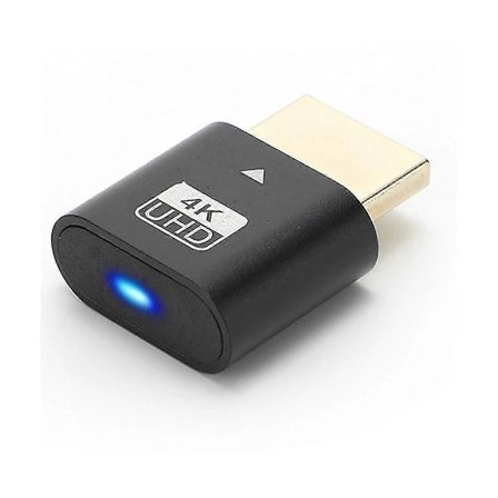 -Kompatibel 4K Dummy-kontakt med LED-lampa för grafikkort, PC-tillbehör, stationär/bärbar dator Vistual Display Adapter C