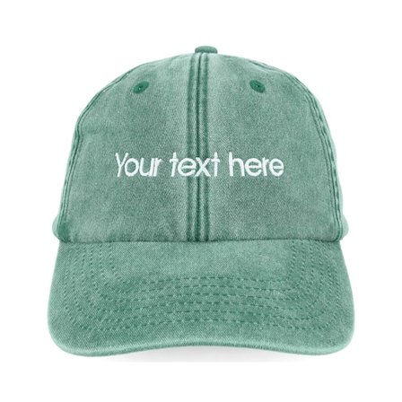 Beechfield - Grün Unconstructed Cap - Washed Bottle Green Dad Cap With Embroidery @ Hatstore