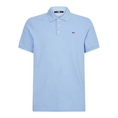 Karl Lagerfeld, Ikonik Embroidered Polo Niebieski, Mężczyzna, Rozmiar: L