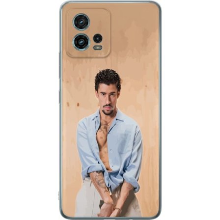 Yhteensopiva Puhelinkuori Motorola Moto G72 Bad Bunny Super Bowl-inspiroima grafiikka, jossa NFL-trofe ja San Franciscon silta urheilusuunnittelussa