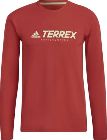 Adidas Men's Terrex Primeblue Trail LS Top Men long-sleeved training tops Red S