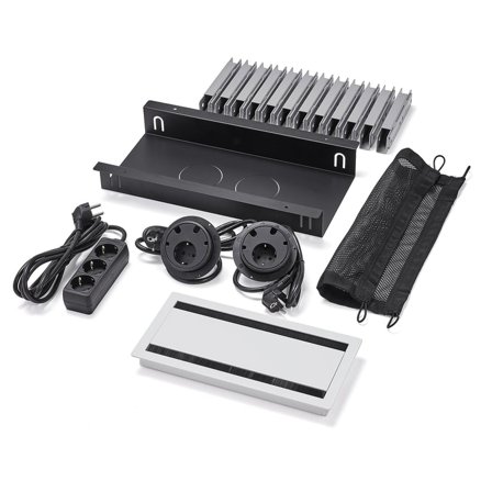 Kabelbokspakke UNIFY til QBUS/AUDREY fast stativ 4800-5600 mm, udstyret, lille, hvid