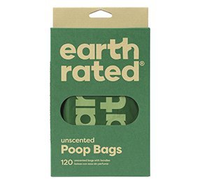 Earth Rated miljövänliga bajspåsar med handtag, Unscented, 120 st
