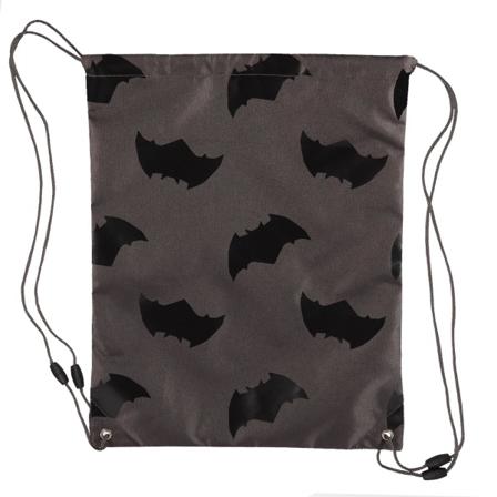 Batman Girls All Over Logo Dragsko Väska One Size Svart/grå