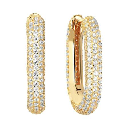 Sif Jakobs, Earrings Capri mid Geel, Dames, Maat:ONE Size,Zilver