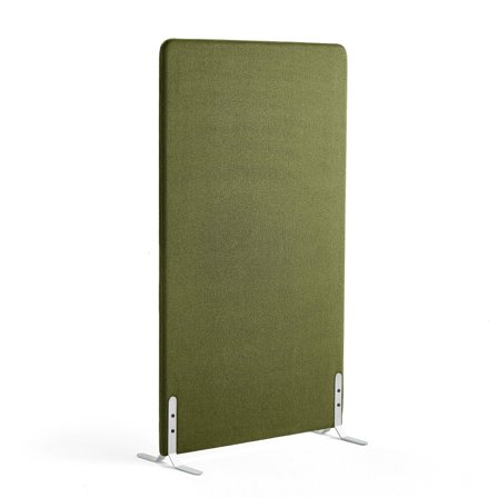 Raumtrenner ZONE, 1700 x 1000 x 46 mm, Stoff Hush, weiße Beine, waldgrün
