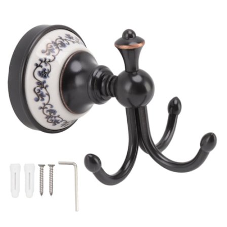 NY Väggmonterad Klädkrok 3 Piggar Retro Look Korrosionsbeständig