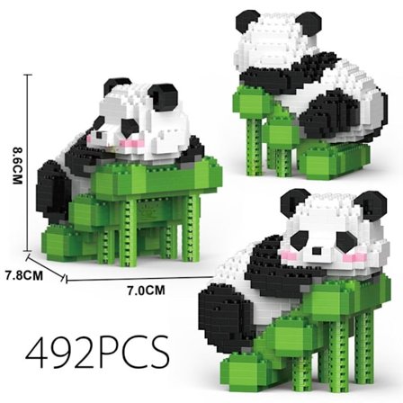 Panda Building Block Leksaker Monterade Leksaker 5 5