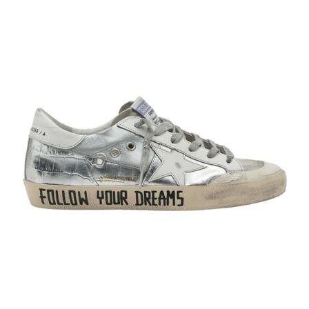 Golden Goose, Sneakers Grijs, Dames, Maat:36 EU,leer,print
