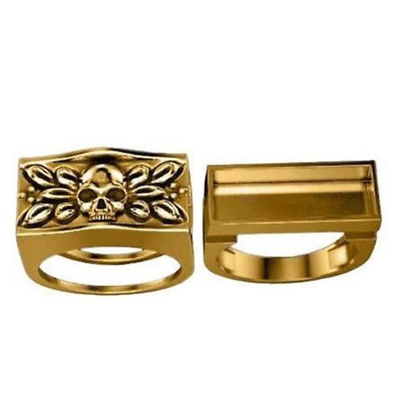 Osynlig Fack Punk Skalle Ring