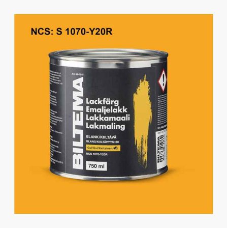 Lackfärg blank gul 0 75 liter