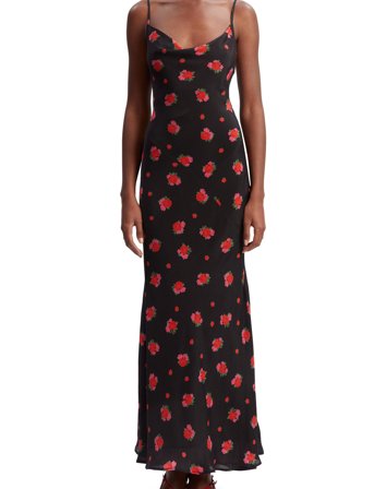 Bardot Monroe Cowl Neck Maxi Dress - Black - 36