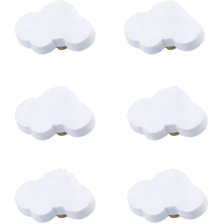 6 kpl Pehmeitä Piirrettyjä Vetolaatikkokahvoja Lapsille Tytöille Pojille Kaappeihin Leikkikaluihin Kirjahyllyyn (pilvi)