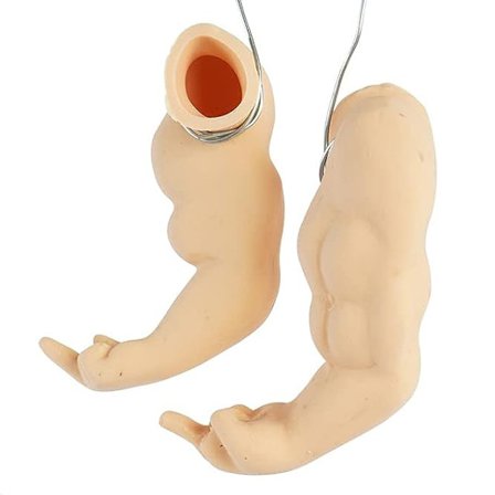 Muskelkylling Arm Legetøj til Kylling, Sjovt Kostume Næve Kamp Arm Legetøj til Kæledyr Prank Temafest, Kunstig Arm Kostume Rollespil Kylling (1 Par)