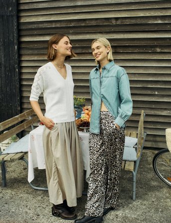 FREE/QUENT Fqsamy-Pants - Beige - XL