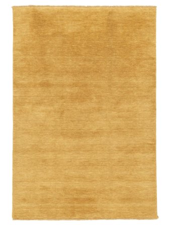 Tapis De Laine Handloom Fringes Jaune Moutarde Carré Grand