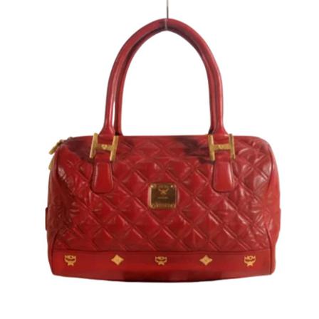 MCM Pre-owned, Pre-owned Leather handbags Rood, Dames, Maat:ONE Size