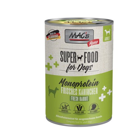 Mac's Mono Super Food for Dogs Kanin 6x800g - Våtfôr