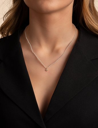 SNÖ of Sweden Stellaris Pendant Pearl Neck 42 - White - 42 CM