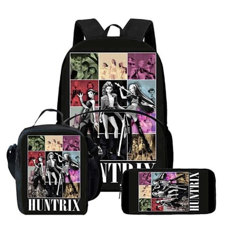 K-Pop Demon Hunter Rygsæk Skuldertaske Madkasse Penalhus Skolerygsæk-FF- 3PCWKH022