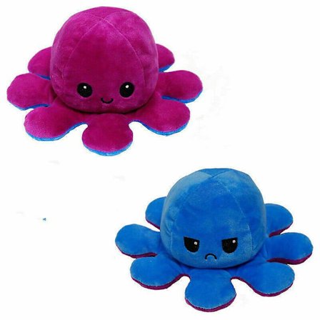 Dobbeltsidet flip vendbar sød plyslegetøj Dyrdukke blæksprutte. W
