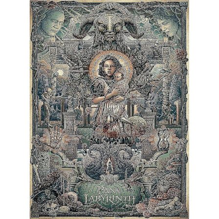 Uusi 5d Diy timanttimaalaus animaatioelokuvajuliste Pan's Labyrinth Full Drill timanttikirjonta seinätaide kodin sisustuslahja(Pyöreä 30x40cm,504G016)