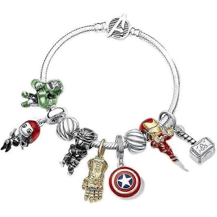 Damer Smykker Guld Charm Armbånd Pandora Inspireret Stil med Rose Sølv Farve 19CM Hjerte Charms, Armbånd Y2K, Hånd Smykker, Armbånd til Kvinder-