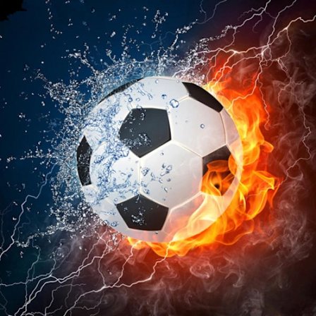 Fotboll DIY Full Borr Rund 5D Diamantmålning 40X40CM, A