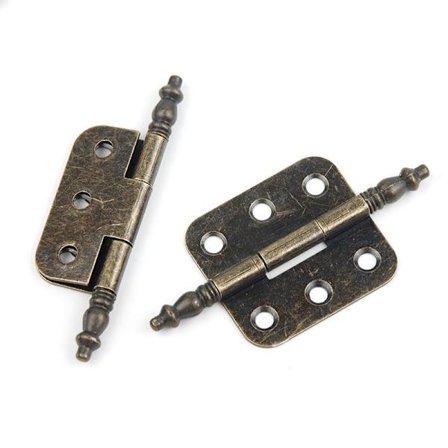 4 stk antikke hengsler 70*35mm Vintage skapdørhengsler 6 hull Retro hengsler Sammenleggbart dekorativt hengsel Jernhengsler Møbeldør Antikk skuff Cupb