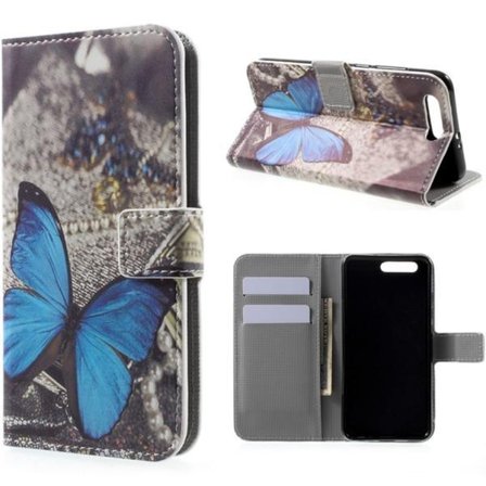 Plånboksfodral Huawei Honor 9 – Blå Fjäril